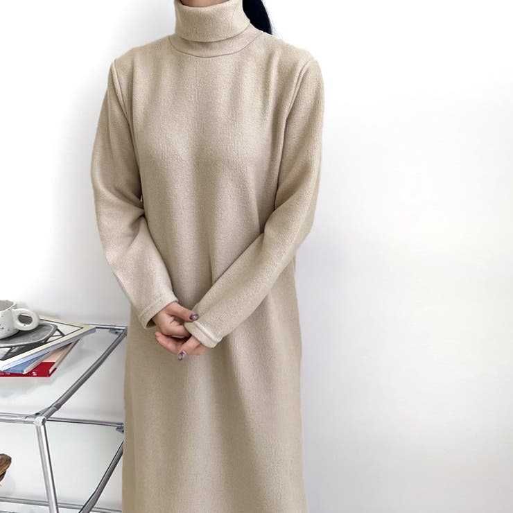 ベージュ | 【17615】タートルワンピース	 | SneepDip