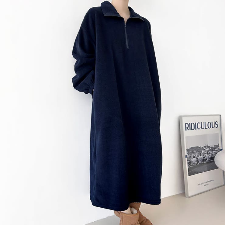 【17616】ハーフジップロングワンピース | SneepDip | 詳細画像4 