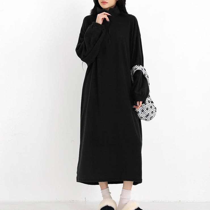 【17616】ハーフジップロングワンピース | SneepDip | 詳細画像6 