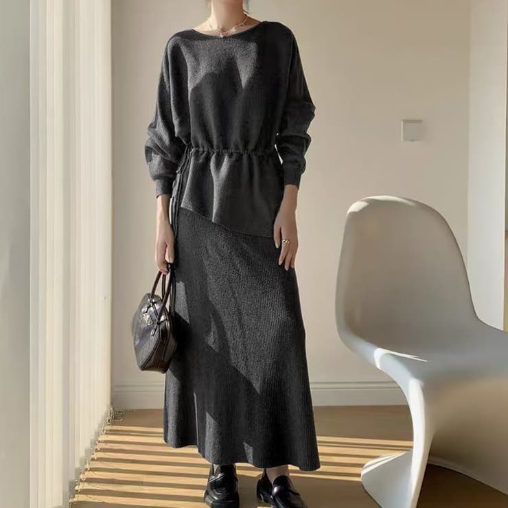 【17617】アンバランスニットセットアップ	 | SneepDip | 詳細画像4 