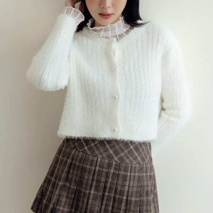 【17619】パールボタンシャギーカーディガン	 | SneepDip | 詳細画像2 