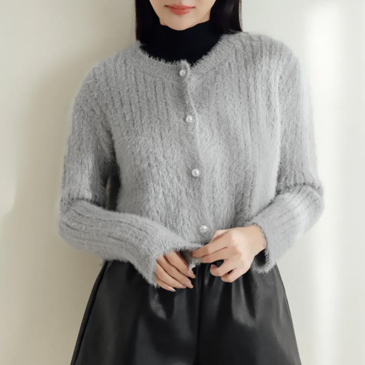 【17619】パールボタンシャギーカーディガン	 | SneepDip | 詳細画像5 