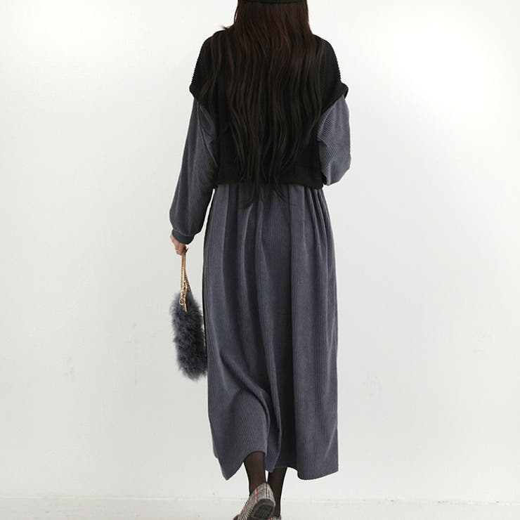 【17623】バイカラードッキングワンピース	 | SneepDip | 詳細画像4 