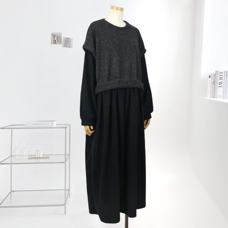 【17623】バイカラードッキングワンピース	 | SneepDip | 詳細画像6 