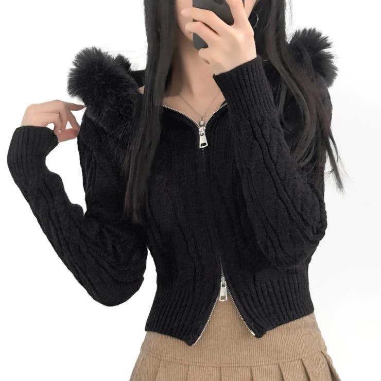 【17625】ケーブルニットフーディー	 | SneepDip | 詳細画像6 