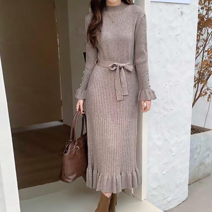 【17627】フリルヘムニットワンピース	 | SneepDip | 詳細画像2 