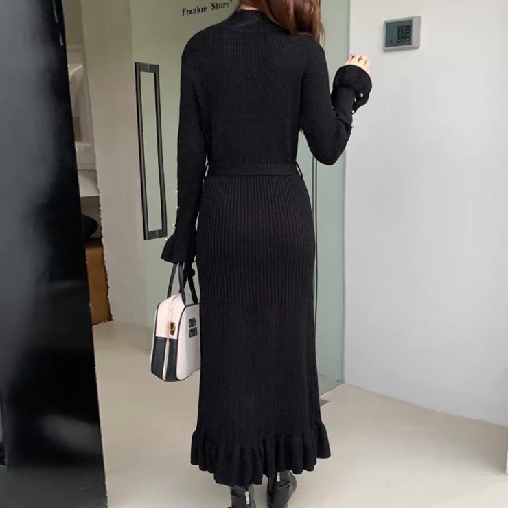 【17627】フリルヘムニットワンピース	 | SneepDip | 詳細画像4 