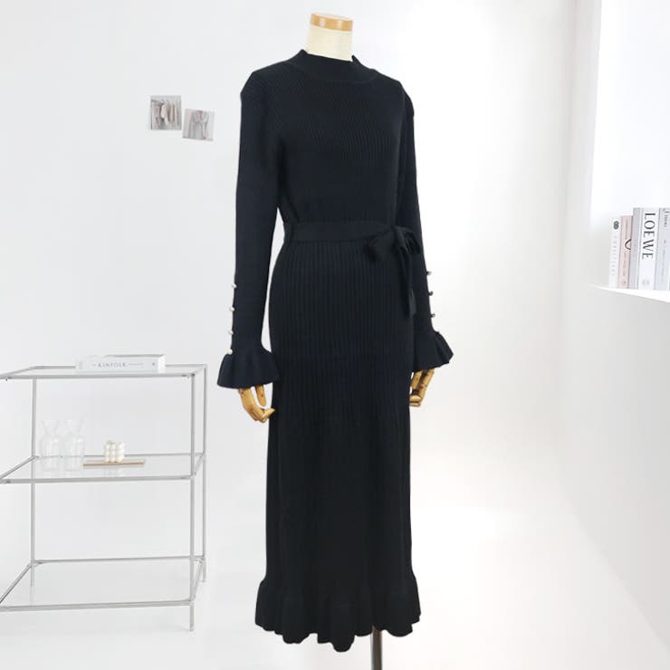 【17627】フリルヘムニットワンピース	 | SneepDip | 詳細画像5 