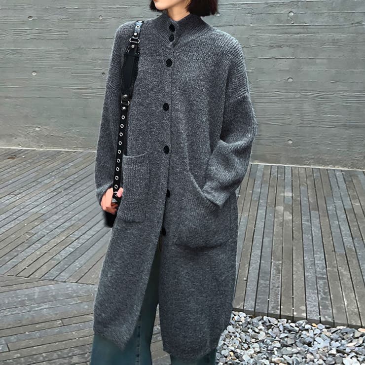 グレー | 【17628】ロングニットカーディガン	 | SneepDip