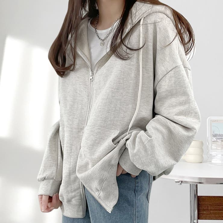 ホワイト | 【17630】ダブルジップフーディー | SneepDip