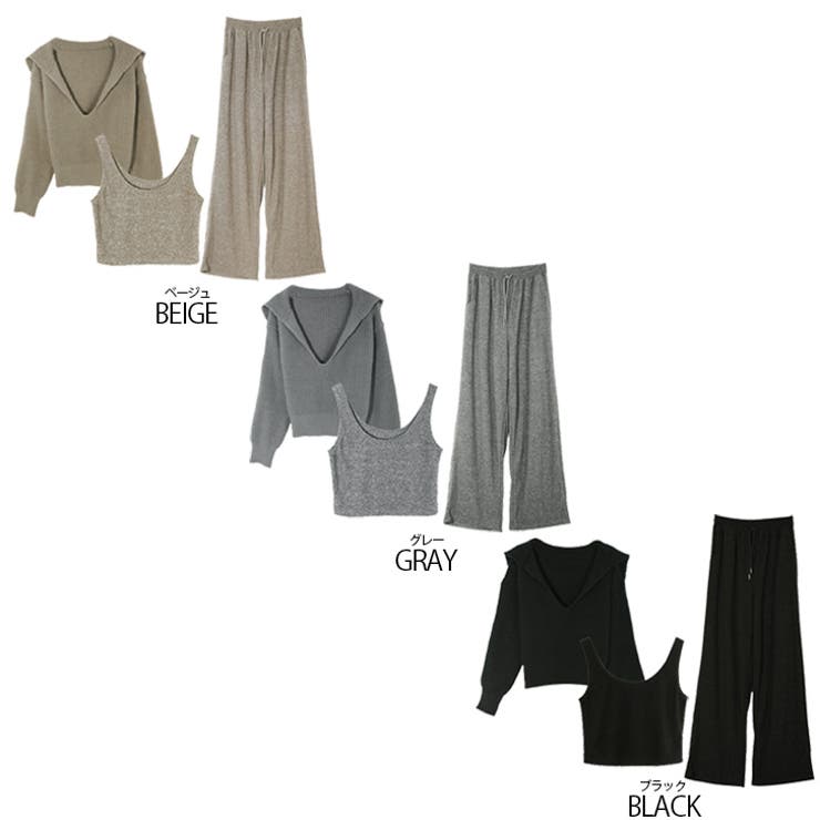 【17632】ニット＆パンツコーデ3点SET	 | SneepDip | 詳細画像11 