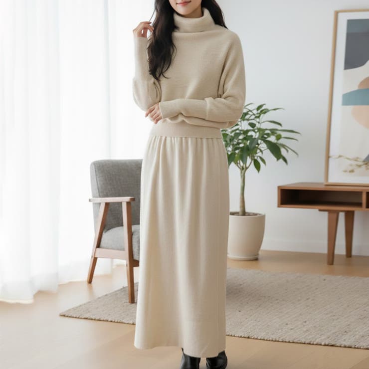 【17633】ニット＆ロングスカートSET	 | SneepDip | 詳細画像2 