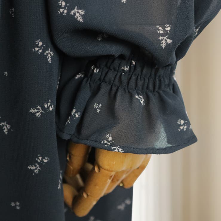 【17635】シャーリングフラワーワンピース	 | SneepDip | 詳細画像7 