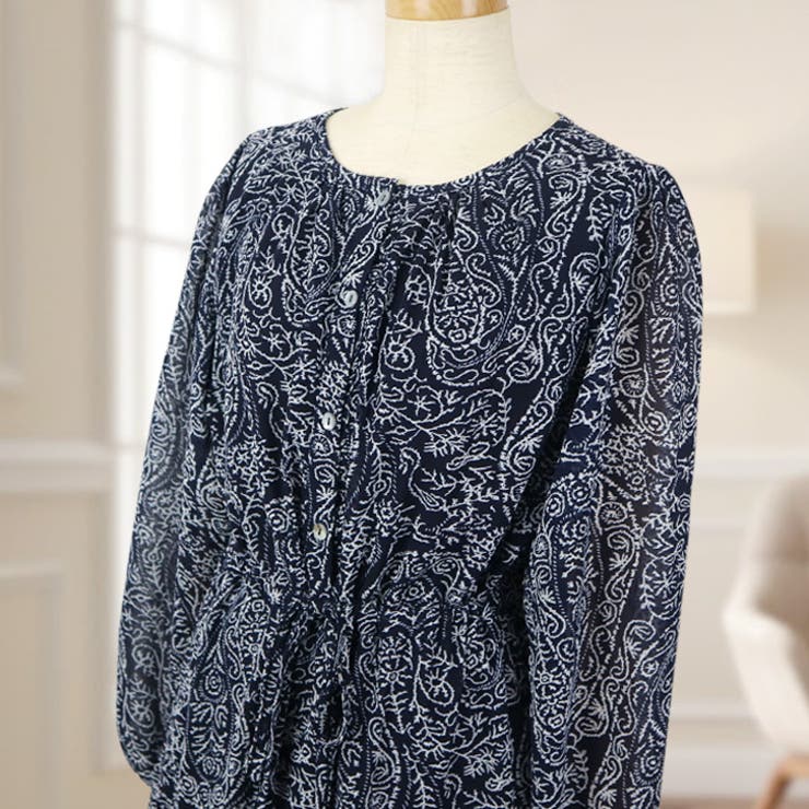 【17636】モダンペイズリーロングワンピース	 | SneepDip | 詳細画像6 