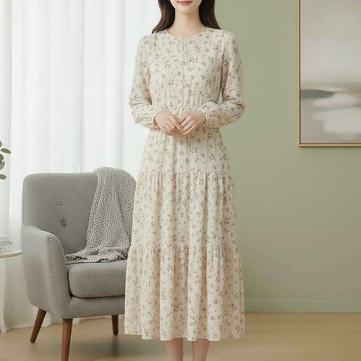 【17637】レトロフラワーワンピース | SneepDip | 詳細画像2 