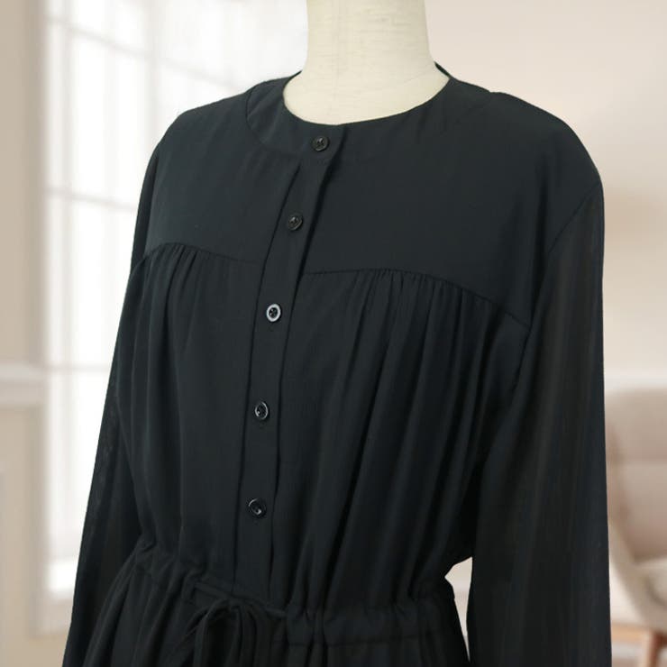 【17638】ウエストギャザーロングワンピース	 | SneepDip | 詳細画像6 