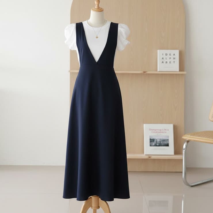 【17639】Vネックジャンパースカート	 | SneepDip | 詳細画像6 