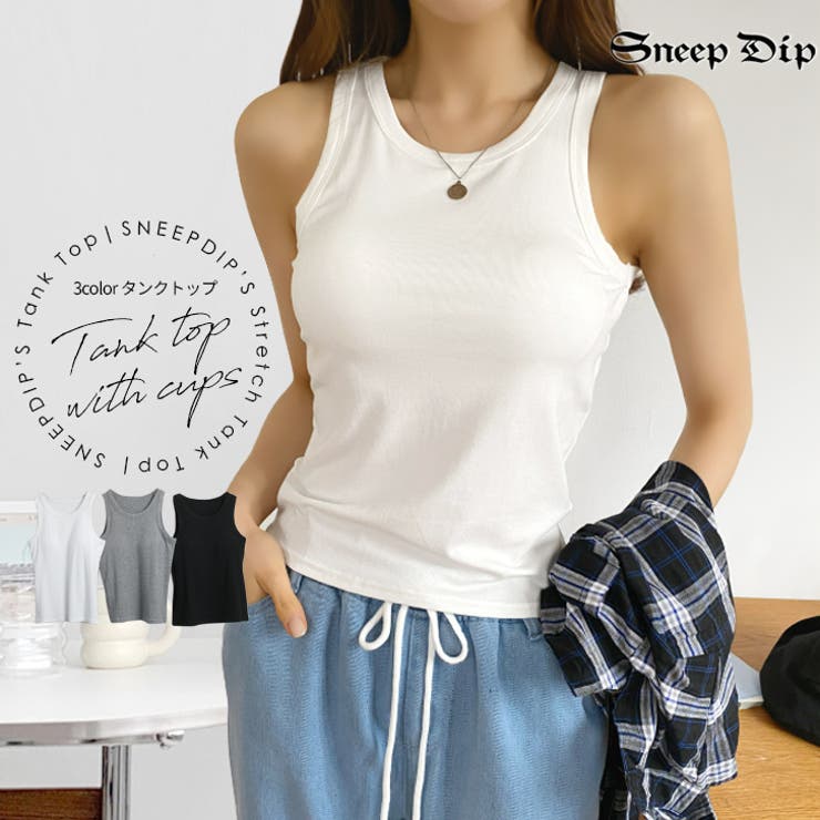 【17640】カップつきタンクトップ	 | SneepDip | 詳細画像1 