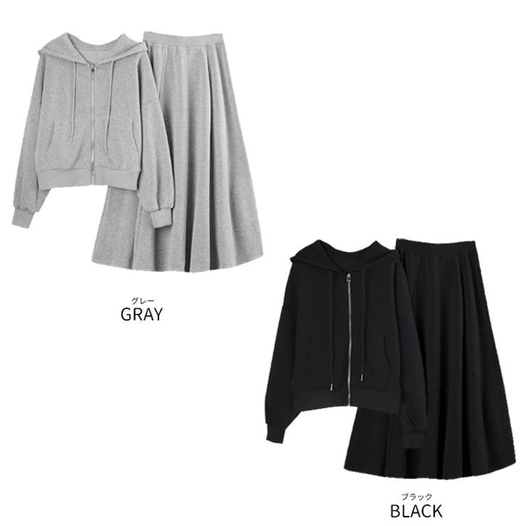 【17643】ジップパーカー&スカートSET	 | SneepDip | 詳細画像13 