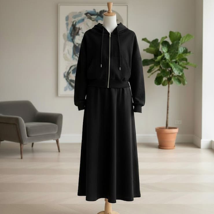 【17643】ジップパーカー&スカートSET	 | SneepDip | 詳細画像5 