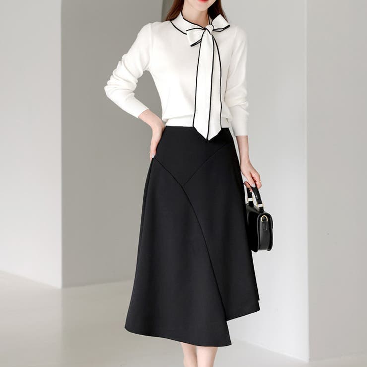 ホワイト | 【17644】リボンニットソー	 | SneepDip