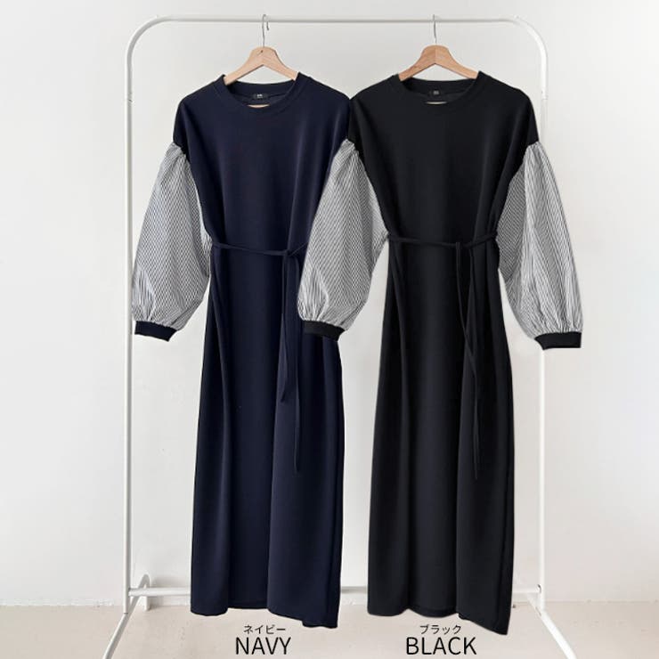 【17647】スリーブ切り替えワンピース	 | SneepDip | 詳細画像12 