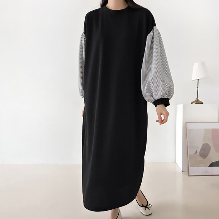 【17647】スリーブ切り替えワンピース	 | SneepDip | 詳細画像6 