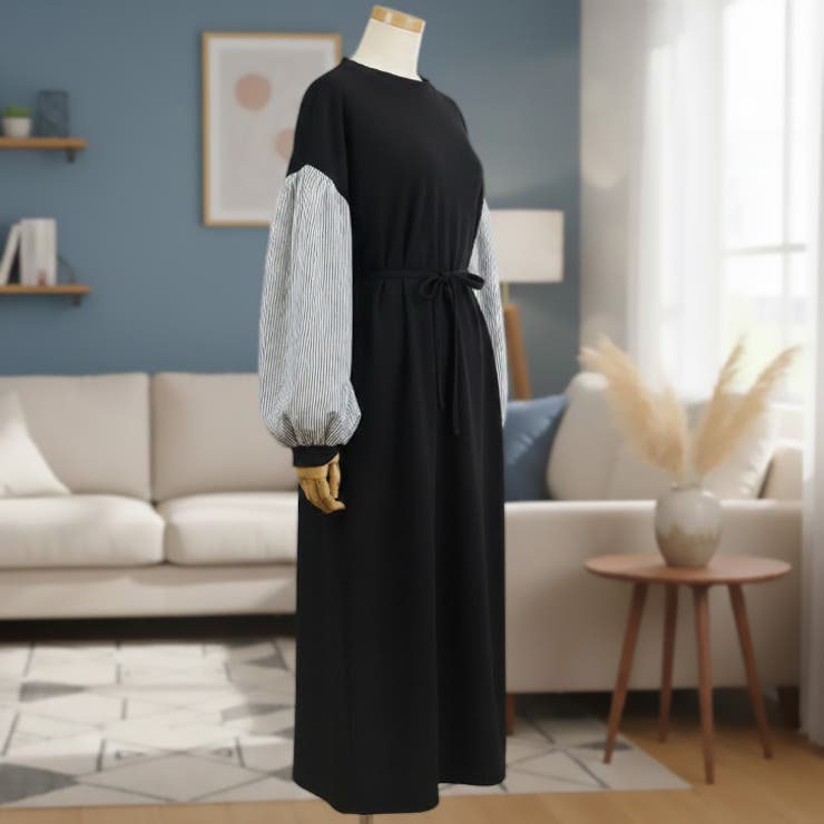 【17647】スリーブ切り替えワンピース	 | SneepDip | 詳細画像7 