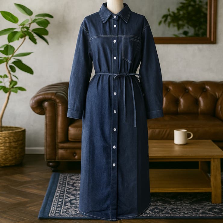 【17648】デニムシャツワンピース	 | SneepDip | 詳細画像5 