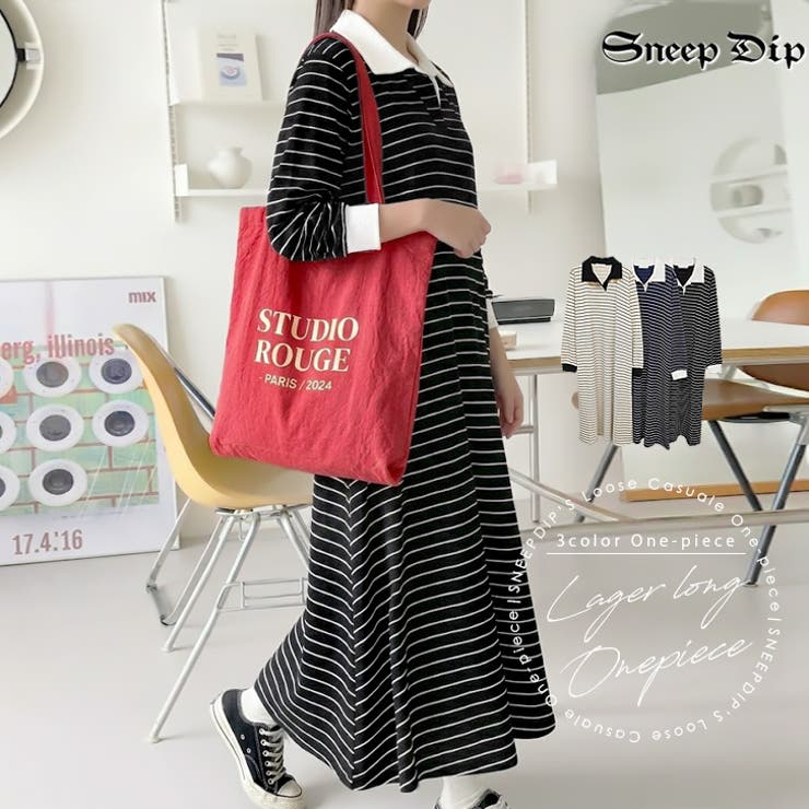 【17650】ラガーシャツワンピース	 | SneepDip | 詳細画像1 