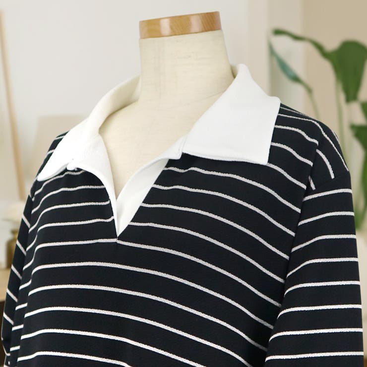 【17650】ラガーシャツワンピース	 | SneepDip | 詳細画像7 