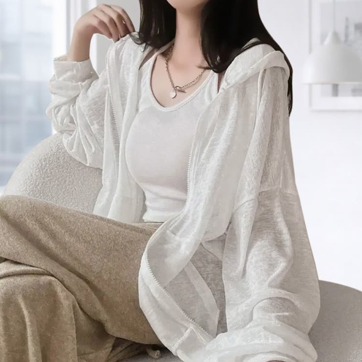 ホワイト | 【17651】シアージップパーカー	 | SneepDip