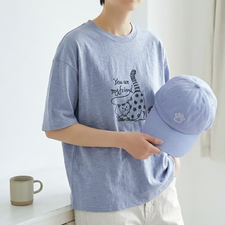 【17662】手描き風ネコイラストTシャツ	 | SneepDip | 詳細画像3 