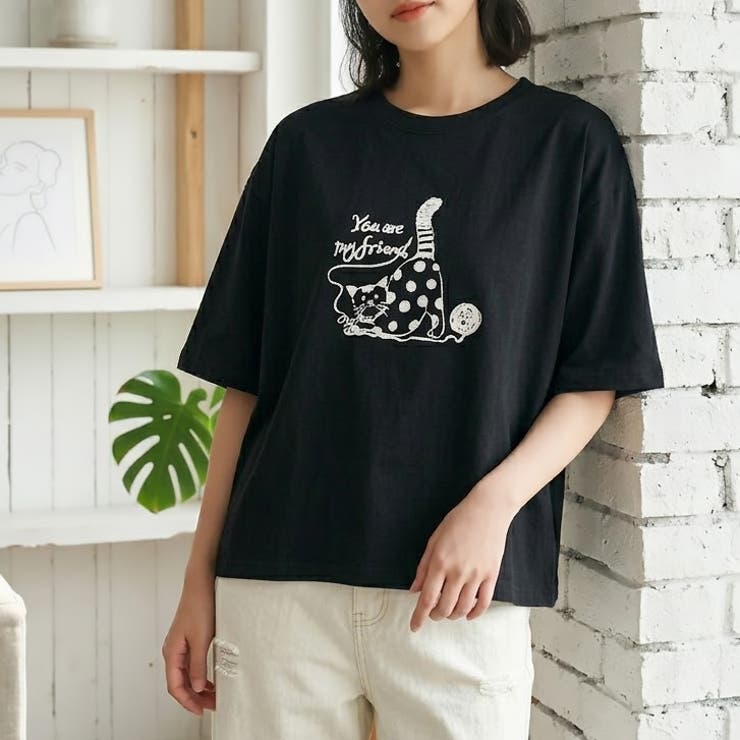 【17662】手描き風ネコイラストTシャツ	 | SneepDip | 詳細画像4 