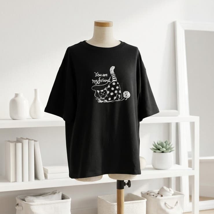 【17662】手描き風ネコイラストTシャツ	 | SneepDip | 詳細画像6 