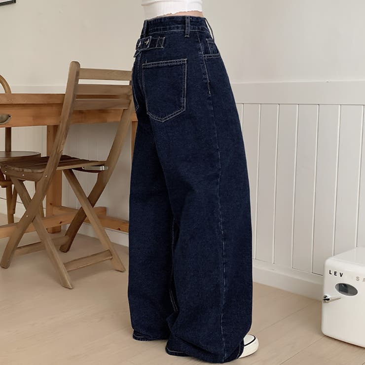 【6144】バックベルトワイドパンツ	 | SneepDip | 詳細画像5 