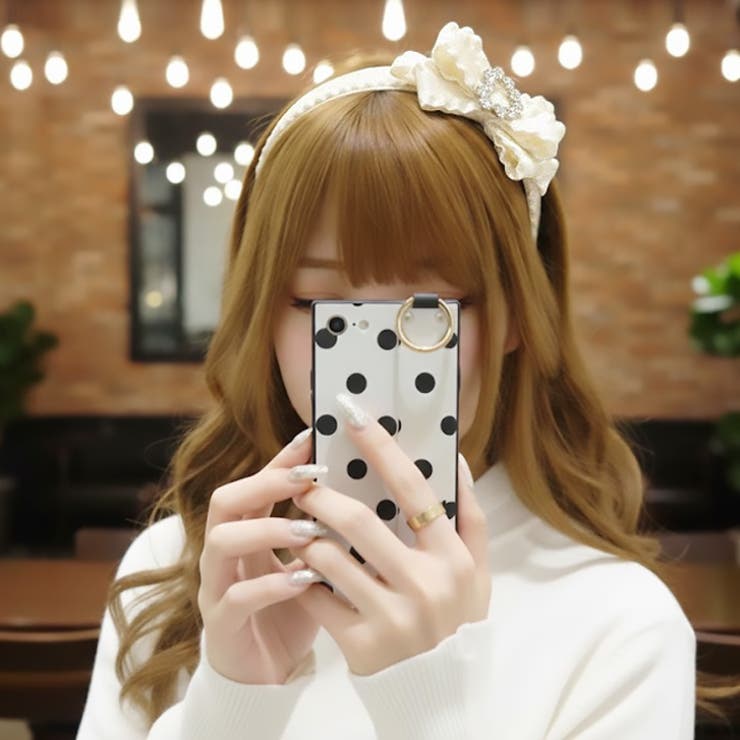 アイボリー | 【7074】ハートビジューカチューシャ | SneepDip