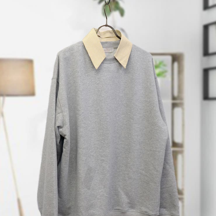 ベージュ | 【7234】ストライプ付け襟 | SneepDip