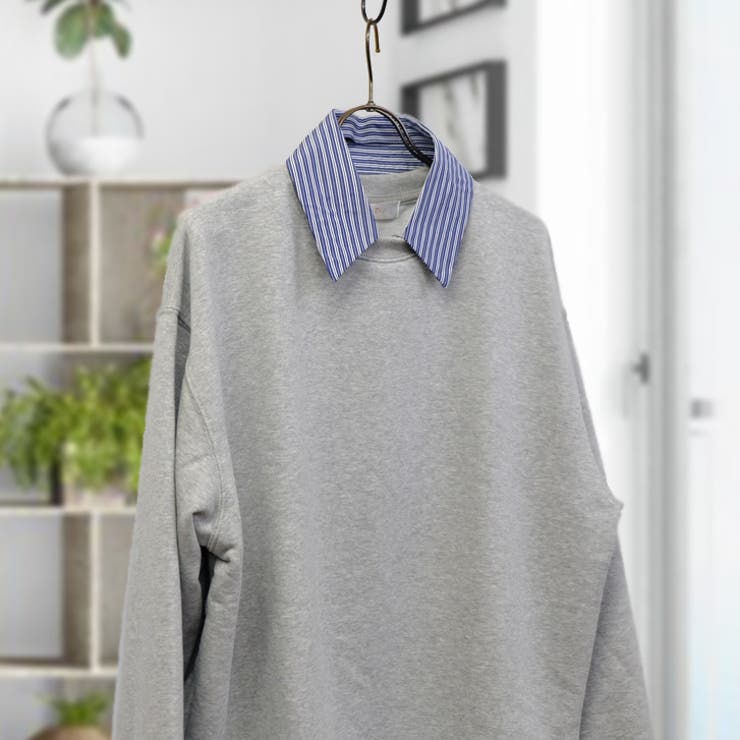 ネイビー | 【7234】ストライプ付け襟 | SneepDip