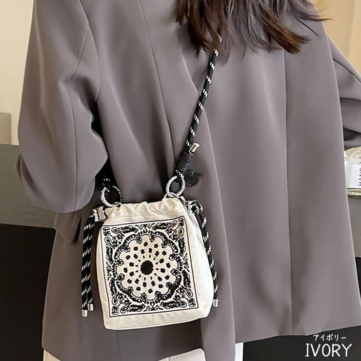 アイボリー | 【7239】ペイスリーショルダーバッグ	 | SneepDip