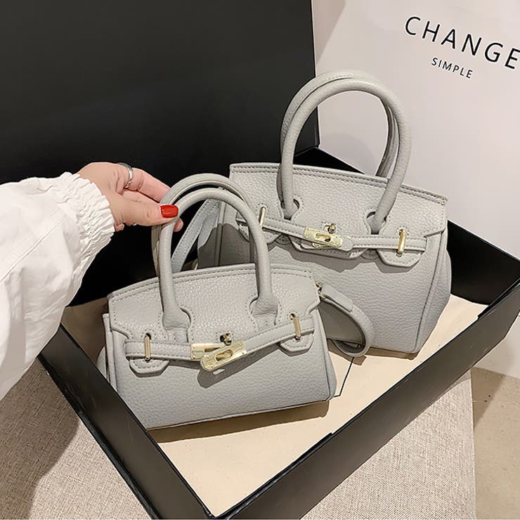 グレー | 【7249-7250】エコレザー2WAYバッグ	 | SneepDip