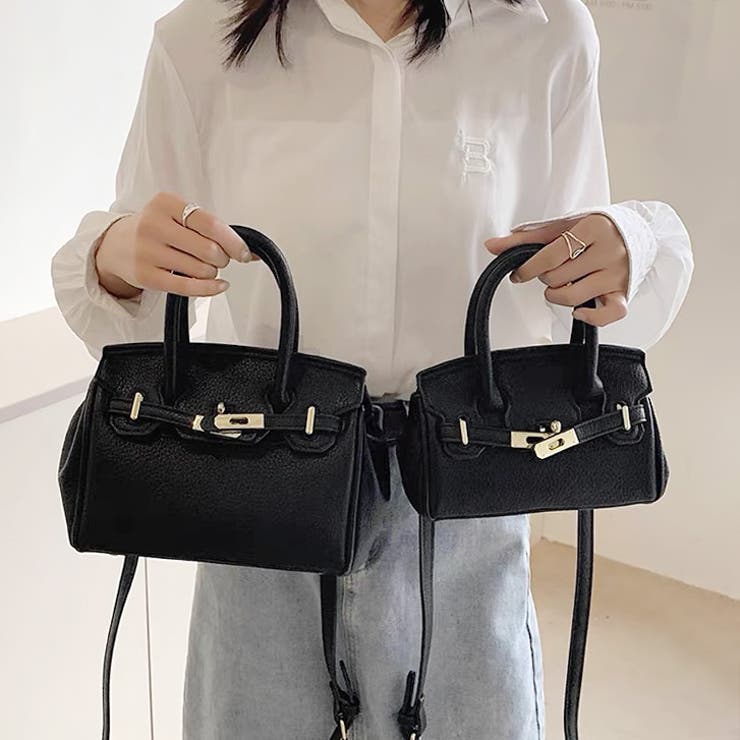 ブラック | 【7249-7250】エコレザー2WAYバッグ	 | SneepDip