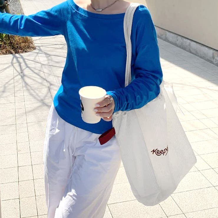 アイボリー | 【7258】ロゴBIGトートバッグ	 | SneepDip