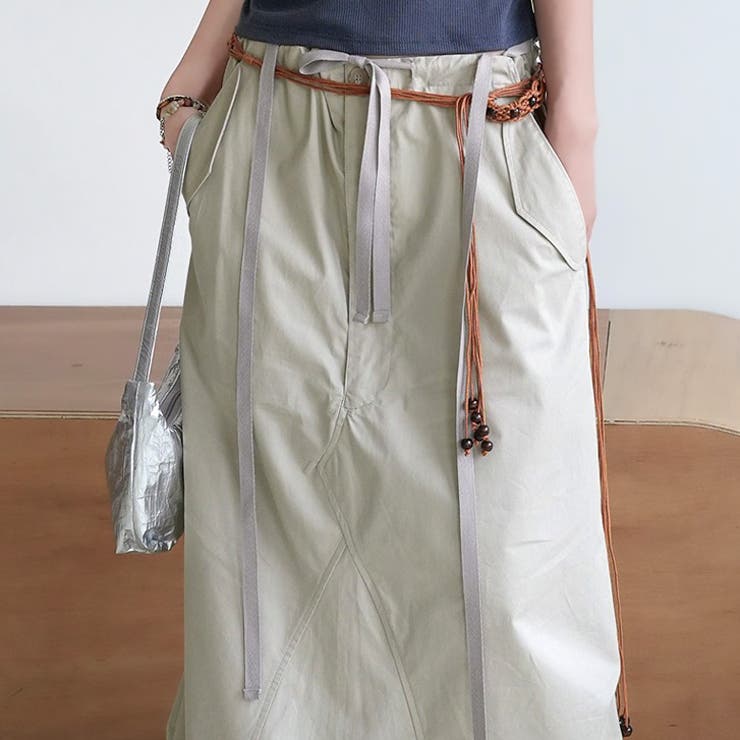 キャメル | 【7261】ボヘミアン風編み上げ紐ベルト | SneepDip