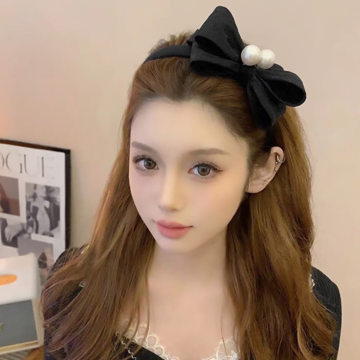 【7283】パール×ビッグリボンカチューシャ	 | SneepDip | 詳細画像11 