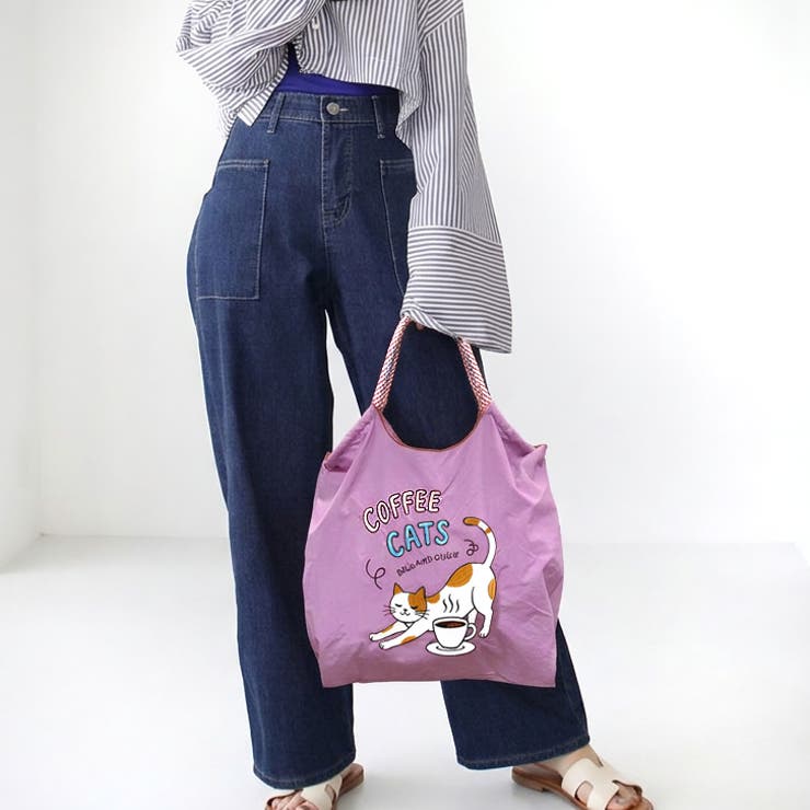 【7312】のびねこ刺繍エコバッグ	 | SneepDip | 詳細画像10 