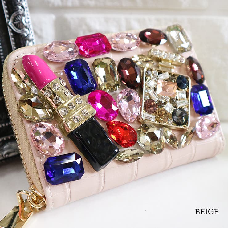 ベージュ | 【9859】ビジュークロコミニウォレット | SneepDip