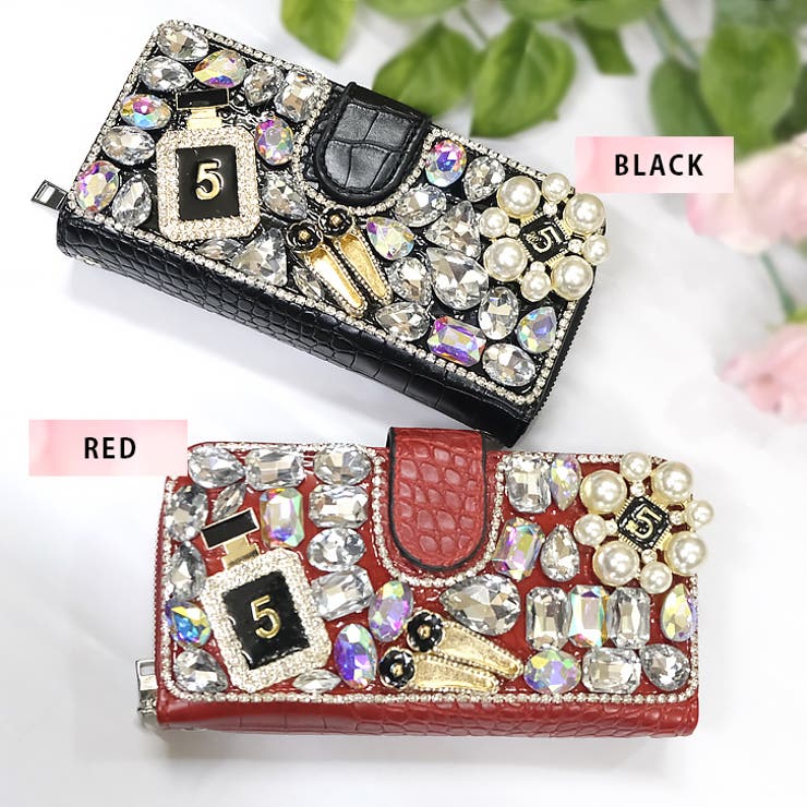 きらきらビジュー付き 財布 スマホ手帳 キーケース　３点セット きらきらビジュー付き 財布 スマホ手帳 キーケース3点セット
