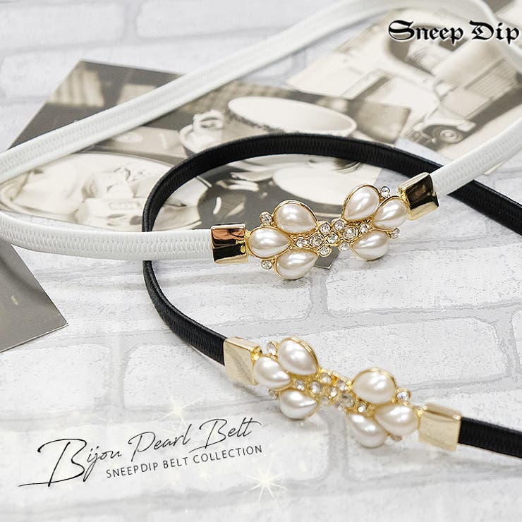 【10031】大粒パール華奢ベルト | SneepDip | 詳細画像1 