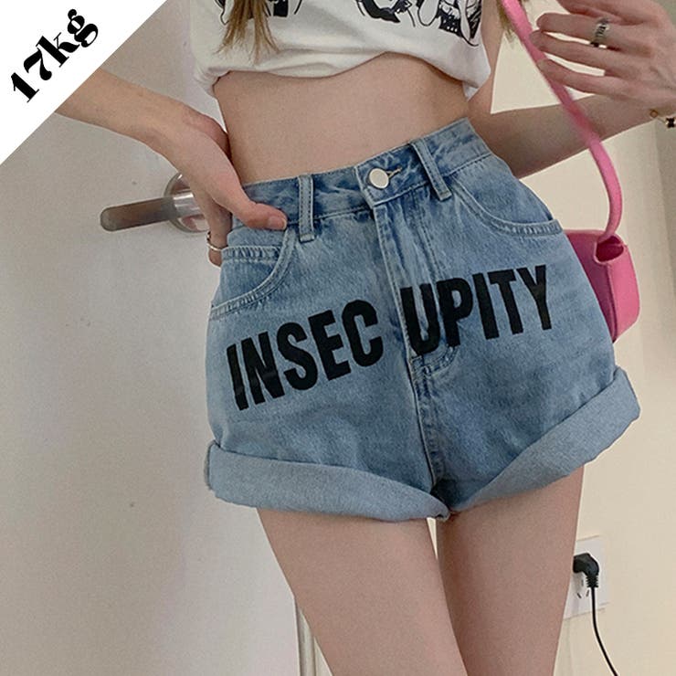 【赤字覚悟！処分セール】デニムショートパンツAラインハイウエスト | 17kg | 詳細画像1 